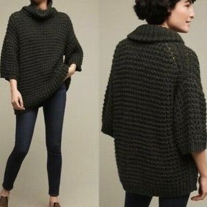Anthropologie Plenty by Tracy Reese Heavy Knit Sweater, Dark Grey, L